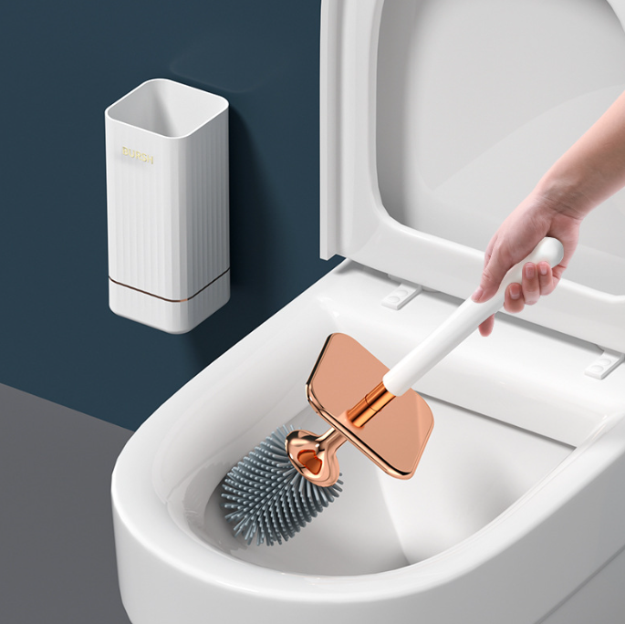 Escova Sanitária Silicone com Suporte - Luxo