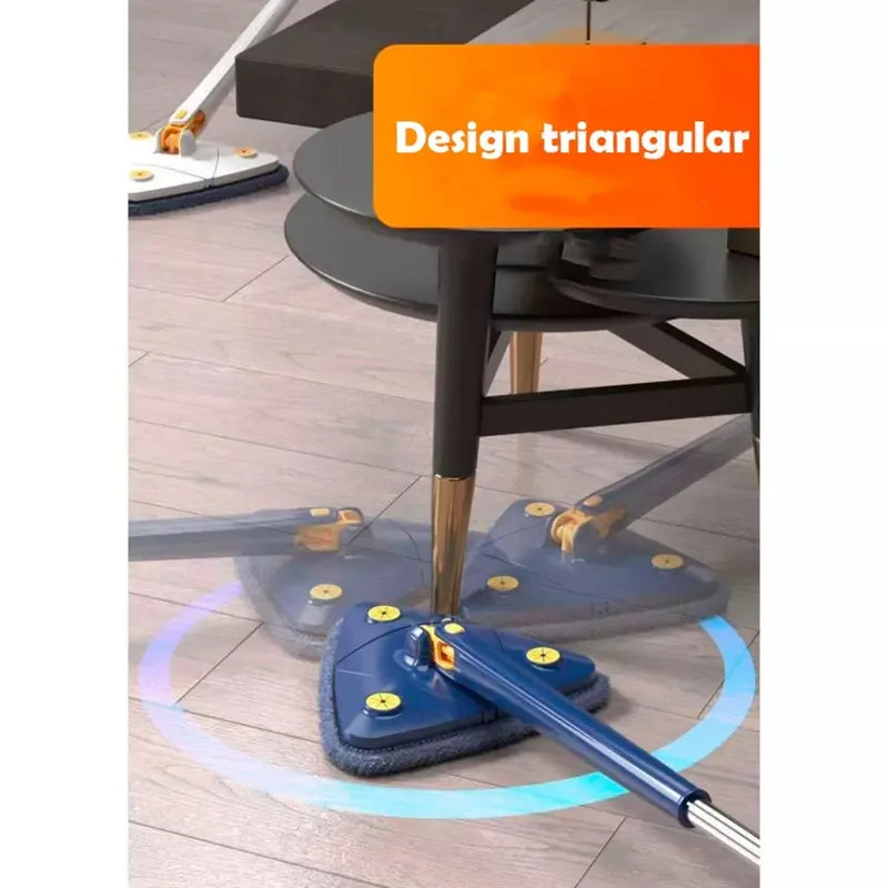 Esfregão Design Triangular com Rodo Giratório 360° Eficiência e Versatilidade na Limpeza Impecável Em Todos os Ângulos