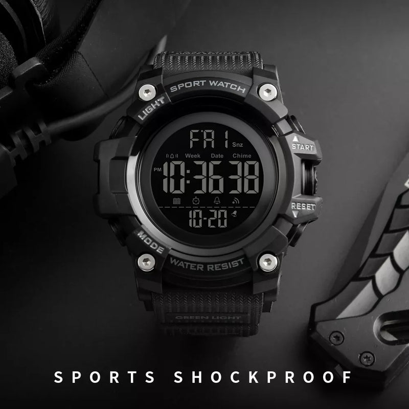 Relógio Masculino SKMEI: Esporte de Luxo com Cronômetro e Contagem Regressiva - Marcas Famosas, À Prova D'Água, LED Eletrônico Digital